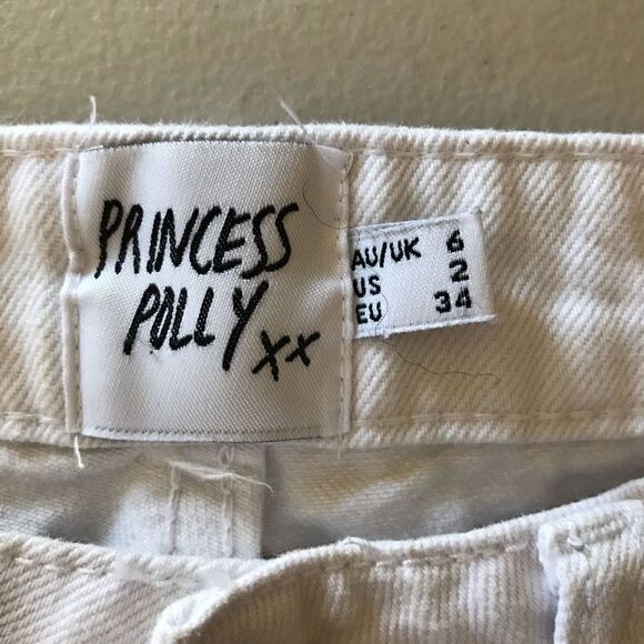 Princess Polly white distressed wide leg jeans - Picture 7 of 10